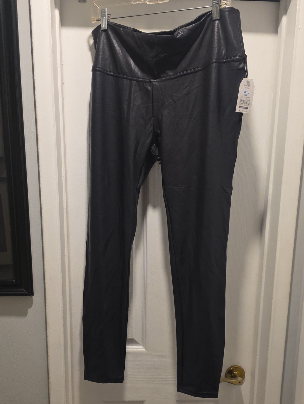 Black Faux-Leather Women’s Leggings